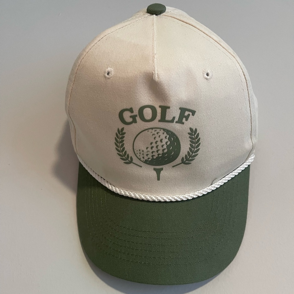Golf Cap with Green Brim